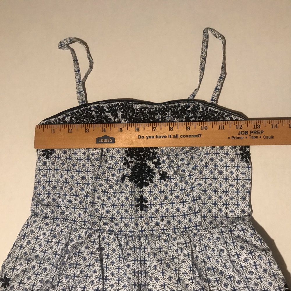 Moulinette Soeurs Coquette Blue Floral Embroidered Fit & Flare Dress Size 0 Boho - Picture 14 of 16